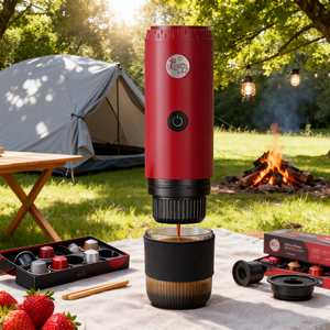Kingze Nouveau design ODM OEM Machine à expresso électrique portable Machine à café de voyage auto-chauffante pour le camping en plein air - Product Image 2