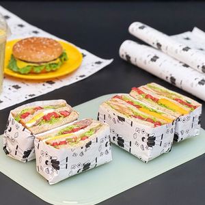 Food Grade Biodegradable Eco-Friendly Disposable Coated Custom Logo Food <b>Paper</b> Bag Waterproof Handheld Packet for Snack Shops - Product Image 3