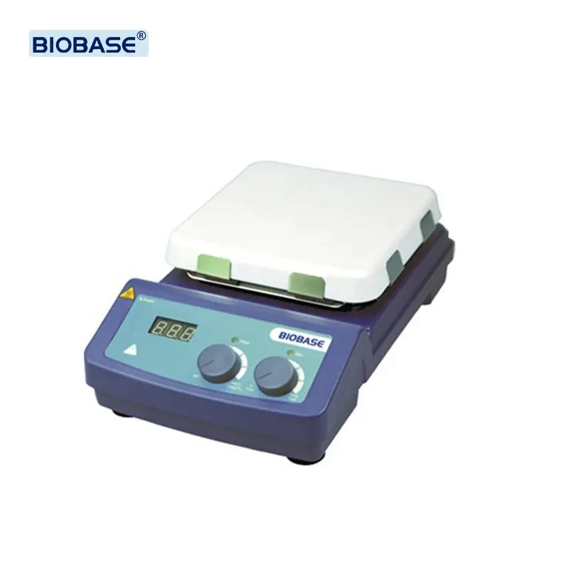 Fabrication magnétique de plaque chauffante d'agitateur BIOBASE avec agitateur magnétique de plaque chauffante d'affichage LCD pour le laboratoire et l'hôpital