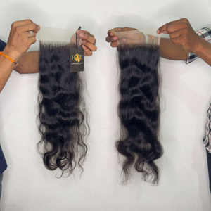 5x5 6x6 HD Swiss Lace Closure Pelucas frontales Cabello humano Peluca prearrancada Cabello ondulado, extensiones de cabello indio Temple - Product Image 2