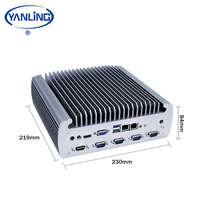 I7 Dual LAN 8700T Six cœurs de qualité industrielle Mini PC châssis en alliage d'aluminium avec un ordinateur embarqué de stock de port HP