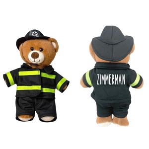 Pompier pompier ours en peluche en peluche Message personnalisé chef des pompiers héros premier intervenant ours papa grand-père <span class=keywords><strong>oncle</strong></span> cadeau - Product Image 1
