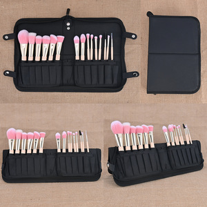 เซ็ตแปรงแต่งหน้า15ชิ้นสีชมพูเส้นใยสังเคราะห์นิ่มออกแบบโลโก้ได้ตามต้องการปราศจากความโหดร้ายแบบมืออาชีพ - Product Image 6