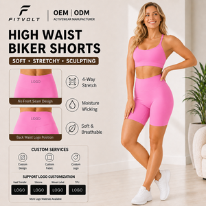 FITVOLT Wholesale High Waist Solid Buttock Lifting Breathable Eco-Friendly Yoga <strong>Shorts</strong> No T Line Fitness - Product Image 1