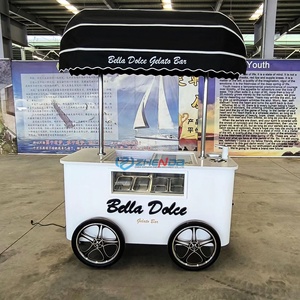 Summer Ice Cream Fast Food Cart <b>Electric</b> Motorcycle with Sunshade Coffee Snack Cart Stainless Steel CE ISO Certified for Sale - Product Image 5