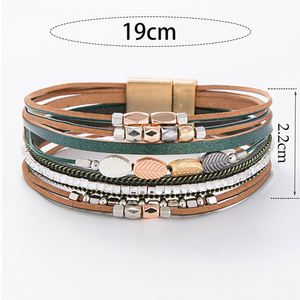 Punk <b>Leather</b> <b>Bracelet</b> Top-rated Best Seller Lead-free Plating Process Holiday Gift for Women Detailed Lightweight Comfort Fit - Product Image 1