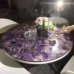 <span class=keywords><strong>Table</strong></span> <span class=keywords><strong>basse</strong></span> en marbre géode d'améthyste, <span class=keywords><strong>table</strong></span> centrale en marbre pour comptoir, mur et sol / dalle de marbre / plan de travail en granit - Product Image 5