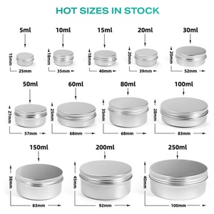 <b>Aluminum</b> Round 60ml Craft Candle Jars with Screw Cap and Matte Finish Offset Printing Eco Friendly <b>Containers</b> - Product Image 2