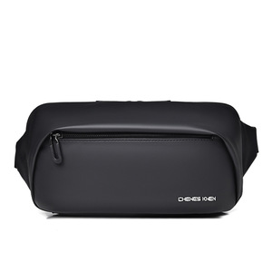 Nouvelle mode, sac de taille personnalisé, imperméable, résistant à l'usure, grande capacité, sac de poitrine, sac de taille en PU pour hommes - Product Image 4