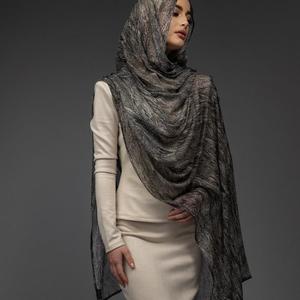 Muslim <b>Print</b> Modal Hijab Custom Logo 4-Season Modest Shawl Customizable Breathable <b>Islamic</b> Lightweight Soft Elegant - Product Image 1