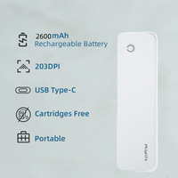 Imprimante thermique mobile A4 portable Voyages d'affaires Résolution 300 dpi Mini sans fil 216 mm Sans encre 208 mm Papier d'étiquette utilisé
