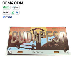 <span class=keywords><strong>Plaque</strong></span> d'<span class=keywords><strong>immatriculation</strong></span> souvenir de voyage en métal durable personnalisée, commande urgente, réduction sur les achats en gros - Product Image 1