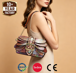 ZPS020 2026 Wholesale Customizable Luxury Pu High Quality Capacity Classic Soft Fashion Polyester <strong>Sparkling</strong> Butterfly <strong>Bag</strong> - Product Image 3