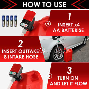 Distributeur de type debout de <span class=keywords><strong>pompe</strong></span> électrique à batterie 4AA pour tambour d'huile en plastique et tambour de carburant Mini <span class=keywords><strong>pompe</strong></span> de transfert de carburant pour jerrycan - Product Image 5