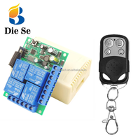 Interrupteur à distance sans fil universel 10A 250V DC 12V 4CH avec module récepteur relais et émetteur RF 433MHz