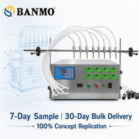 Machine de remplissage de bureau BANMO à huit têtes 4L avec contrôle de pompe numérique modulaire pour une production en cycle unique de 8 bouteilles