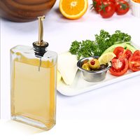 Cristal Blanc Matériel Sauce Bouteille D'huile 350ML 500ML Cuisine Assaisonnement Huile Matériel Distributeur Verre Contrôle D'huile Bec Bouteille