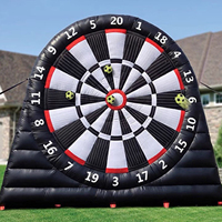 JUNAO Cible de fléchettes gonflable géante d'extérieur, jeu de fléchettes au sol, fléchettes de football, garantie 12 mois, certifié CE pour usage commercial