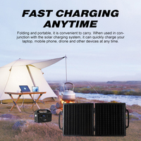 Installation facile 30W 60W 120W 180W 240W 300W Système solaire Station solaire Charge Panneaux solaires pliables pour l'extérieur et la maison