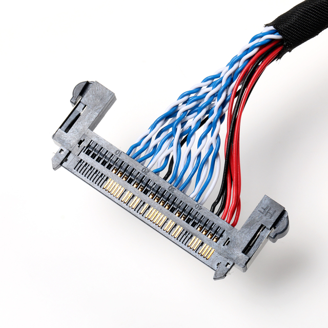 Custom PVC Insulation Copper Core LVDS Cable Assembly Customized Length for P320HVN02.0 Display F1-RE51HL DF13-30DS-1.25 ISO9001