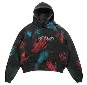 Jersey acogedor para hombre, Sudadera con capucha, tela de algodón suave, respetuoso con el medio ambiente, diseño impreso, moda de otoño - Product Image 5