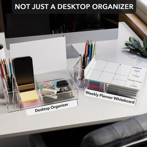 Văn Phòng Bàn Để Làm Danh Sách Memo <span class=keywords><strong>Buddy</strong></span> Acrylic Máy Tính Để Bàn Bảng Hàng Tuần Kế Hoạch Khô Xóa Lịch Bảng Trắng Với Lưu Trữ Caddy - Product Image 2