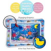 Tapis aquatique gonflable premium pour le jeu sur le ventre, centre d'activités pour bébés et tout-petits, en PVC, couleur personnalisable pour la maison