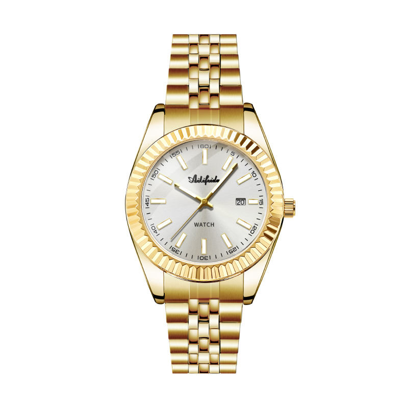 Montre mécanique entièrement automatique [All Gold White]