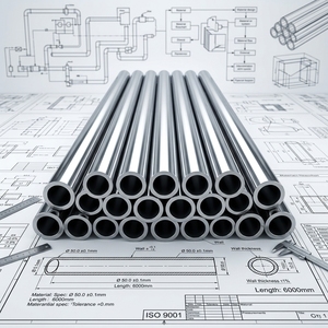 Tubería sin Costura ST52 de Tamaño Fijo, Acero al Carbono DIN 2391 para Cilindro Hidráulico, Tubo de Acero de 240 mm de Diámetro - Product Image 2