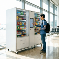 Distributeur automatique de snacks et de boissons, à monnayeur, commercial, en métal, avec accepteur de billets, OEM/ODM