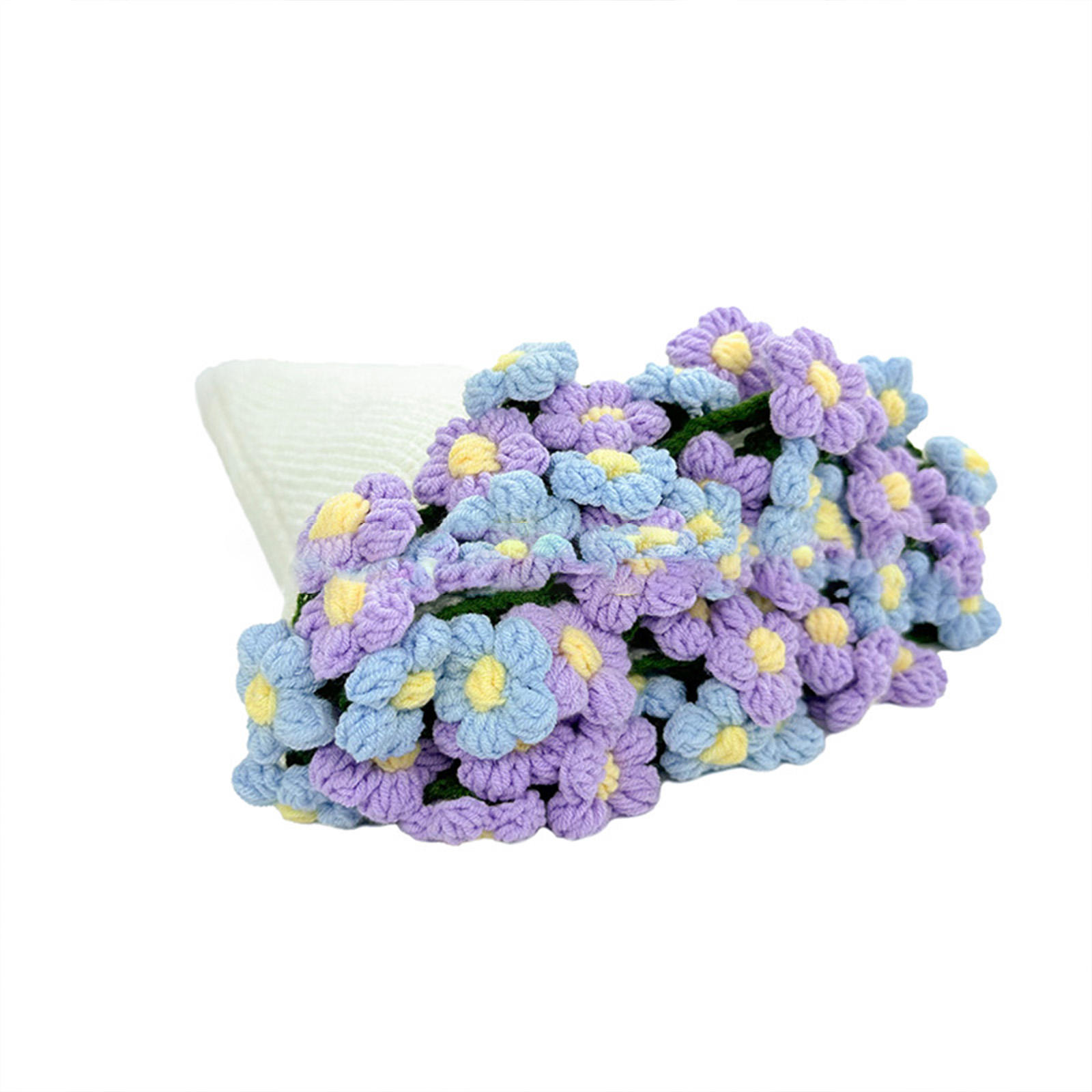 Fleur feuilletée violet + bleu