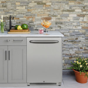 ثلاجة مكتبية من الفولاذ المقاوم للصدأ مضادة لبصمات الأصابع سعة 150 لتر مع إزالة الصقيع التلقائي للاستخدام المنزلي والحدائق والبارات الخارجية والداخلية وتحت الطاولات والفنادق - Product Image 5