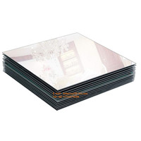 Home DIY 8 10 12 Inch 1PC Set Luxury Modern Self Adhesive Full Body Glass Tile Frameless Full Length Wall Mirror