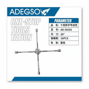 Set di chiavi incrociate pesanti da 20 pollici da 16 pezzi finitura cromata per riparazione industriale automobilistica di qualità artigianale-fornitura di fabbrica OEM - Product Image 1