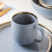 Services de Table Royaux de Luxe en Céramique Nordique Rose Mat, Vaisselle en Porcelaine Française pour Restaurant et Mariage