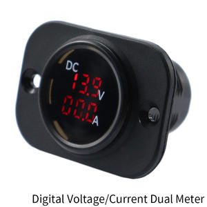 เครื่องวัดแรงดันไฟฟ้าดิจิทัลขนาดเล็กแบบแผงหน้าปัด LED, เครื่องวัดแรงดันไฟฟ้าแอมมิเตอร์และแอมป์มิเตอร์ดิจิตอลสำหรับรถยนต์ - Product Image 3