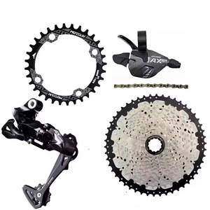 Grupo de Transmisión LTWOO AX11 de 11 Velocidades, <span class=keywords><strong>Desviador</strong></span> Trasero, Cassette de <span class=keywords><strong>Cadena</strong></span> 50T/S11, 1x11, Palanca de Cambios de Bicicleta, Negro - Product Image 1