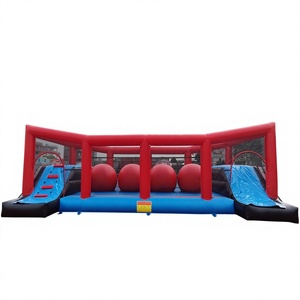 Giant outdoor commercial grade kids interactive sports juegos hinchables big baller wipe out <b>inflatable</b> <b>games</b> - Product Image 1