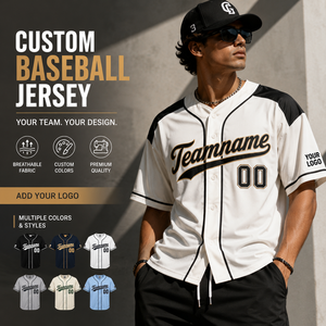 Camiseta de Béisbol Personalizada para Hombre, 100% Poliéster, Malla, Cierre de Botones, Nombre del Equipo, Número, Logotipo, Manga Corta, Hombros en Contraste, Uniforme - Product Image 1
