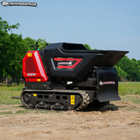 Mini-dumper sur chenilles RHINOCEROS 500 kg Diesel/Essence, Buggy à chenilles pour béton et boue, Buggy à ciment motorisé, Chargeur sur chenilles à vendre