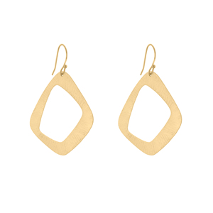 Pendientes Colgantes Horizon con Textura de Rayos de Sol, Aros Abiertos Geométricos, Joyería Moderna Escultural para Mujer - Product Image 2