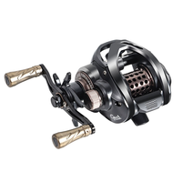 Vente Flash Moulinet de pêche à la ligne et au jigging 150g pour gaucher, en acier inoxydable, système à deux vitesses, système anti-retour, rapport de transmission 7.2:1