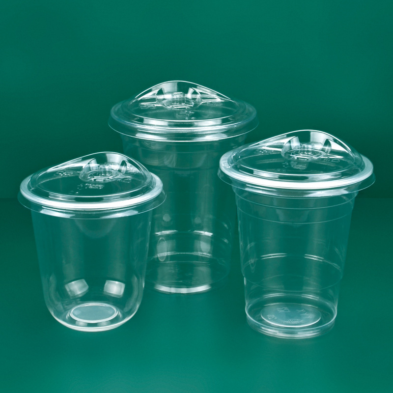 Wholesale Disposable Plastic Sip Lids Disposable PET Cover Strawless Lid For Cold Coffee Cup