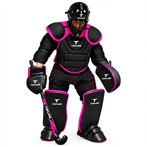 Ensemble de gardien de but de hockey sur gazon de haute qualité avec logo personnalisé, comprenant un casque de protection, des protections de poitrine et de jambes, ensemble de hockey sur gazon durable - Product Image 6