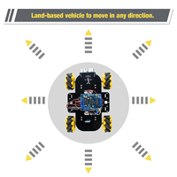 Voiture robot Mecanum 4 roues motrices LAFVIN pour kit de voiture robot Arduino, projet DIY intelligent UNO R3