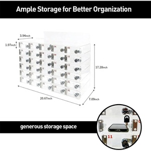 Casier de rangement pour téléphones portables à 30 emplacements verrouillable, en acrylique robuste, avec boîte de rangement pour téléphones portables, idéal pour les bureaux et usines de taille moyenne - Product Image 2