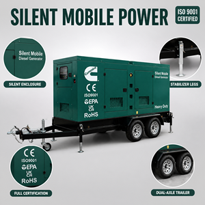 เครื่องกำเนิดไฟฟ้าดีเซล EAC EPA CE ISOSuper Silent 100kVA 200kVA พร้อมระบบ ATS สำรองไฟฟ้า  ตู้เก็บเสียง  เครื่องยนต์ Cummins Weichai - Product Image 5