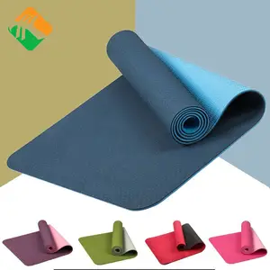 Tpe Yoga Matt De Yoga Sport Gym Yoga matt Anti Slip 6mm Benutzer definierte Yoga matte Umwelt freundliche Doppels chicht