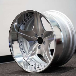 Cerchi Forgiati LZT-1181 Personalizzati con Bordo Lucidato e <span class=keywords><strong>Centro</strong></span> Spazzolato, 3 Pezzi, 5x114.3mm, Cerchio a Canale Profondo per GS350 GS460 GS250 GS450h LS460 LS600hL - Product Image 1