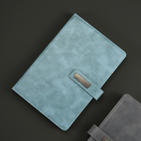 Juego de regalos corporativos personalizables A5 cuaderno planificador diario de cuero PU de tapa dura con bolígrafo y caja para oficina promocional